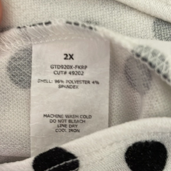 Green Envelope polkadot top size 2X - Picture 4 of 8